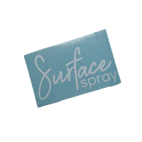 Surface Spray White Vinyl Label