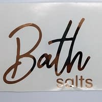 Bath Salts Vinyl Label Chrome Rose Gold