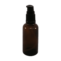 50ml thick amber glass bottle with pump