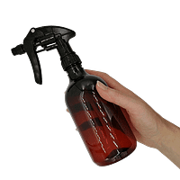 500ml Amber PET Bottle with Trigger - In hand