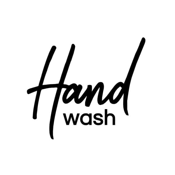 Hand Wash Vinyl Label